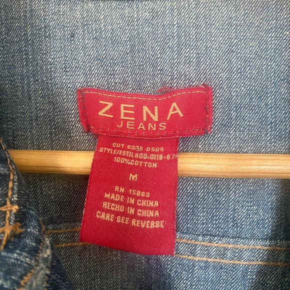 Zena Jeans Jean Jacket size Medium - Picture 8 of 8